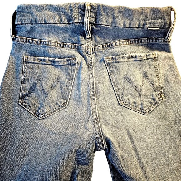 Mother Women Mid-Rise The Looker ankle step fray Jeans 25 Indie Clean Girl - Picture 10 of 16